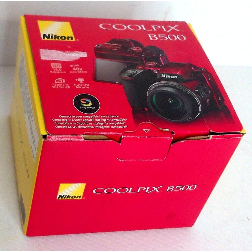 Nikon CoolPix B500 Red Camera Parts or Repair READ AS IS